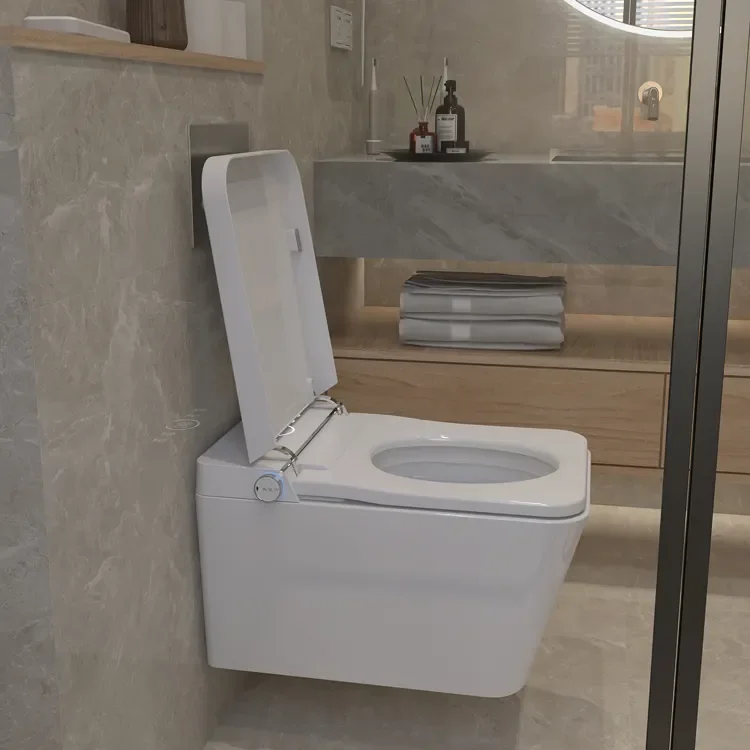 

Wall Hung Smart Toilet App Control Intelligent WC Automatic Flush Bidet Ceramic Sanitary Ware Modern Home Bathroom Toilet