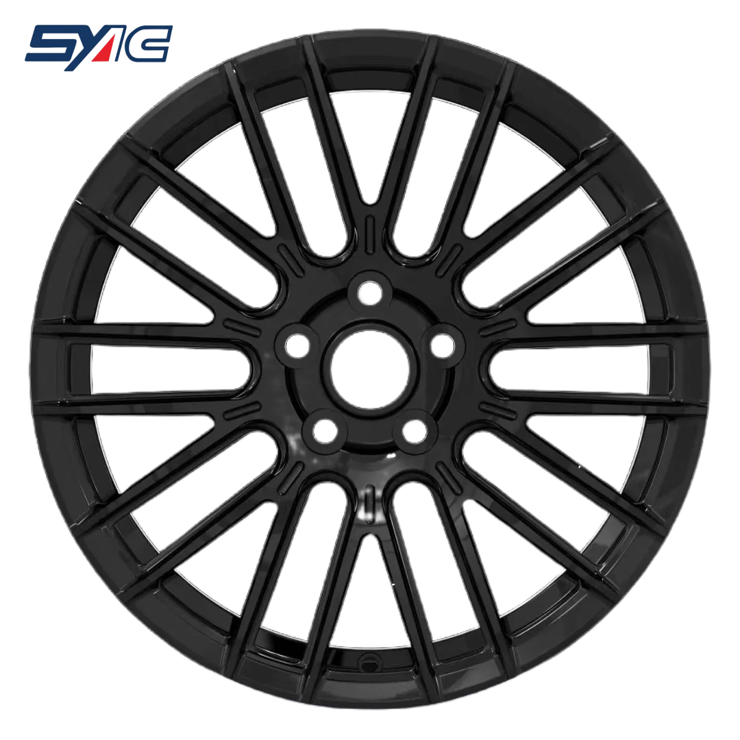 SYAC Factory Customized Forged Wheel 18 Inch 5x112 5x120 6061-T6 Aluminum Alloy Glossy Black / Matte Black Passenger Car Wheels
