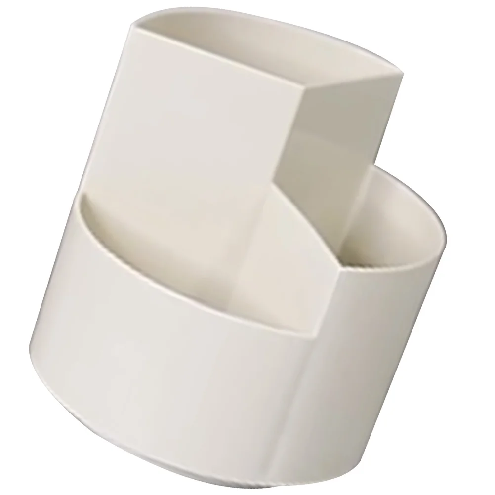 

Desktop Rotating Pen Holder 3-Compartment Multi-Function Pencil Organizer Makeup Storage Box Stationery Container