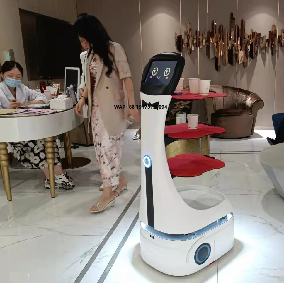 New Renhuan Panda Service Robot Intelligent Food Delivery Robot Service Robot for Coffee Shop and Dessert Store