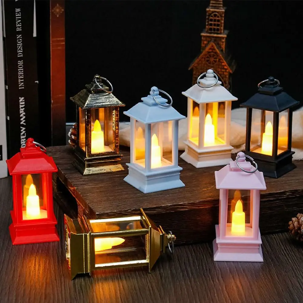 Retro LED Electronic Candle Light Creative Flameless Mini Square Night Lights Warm Light European Style