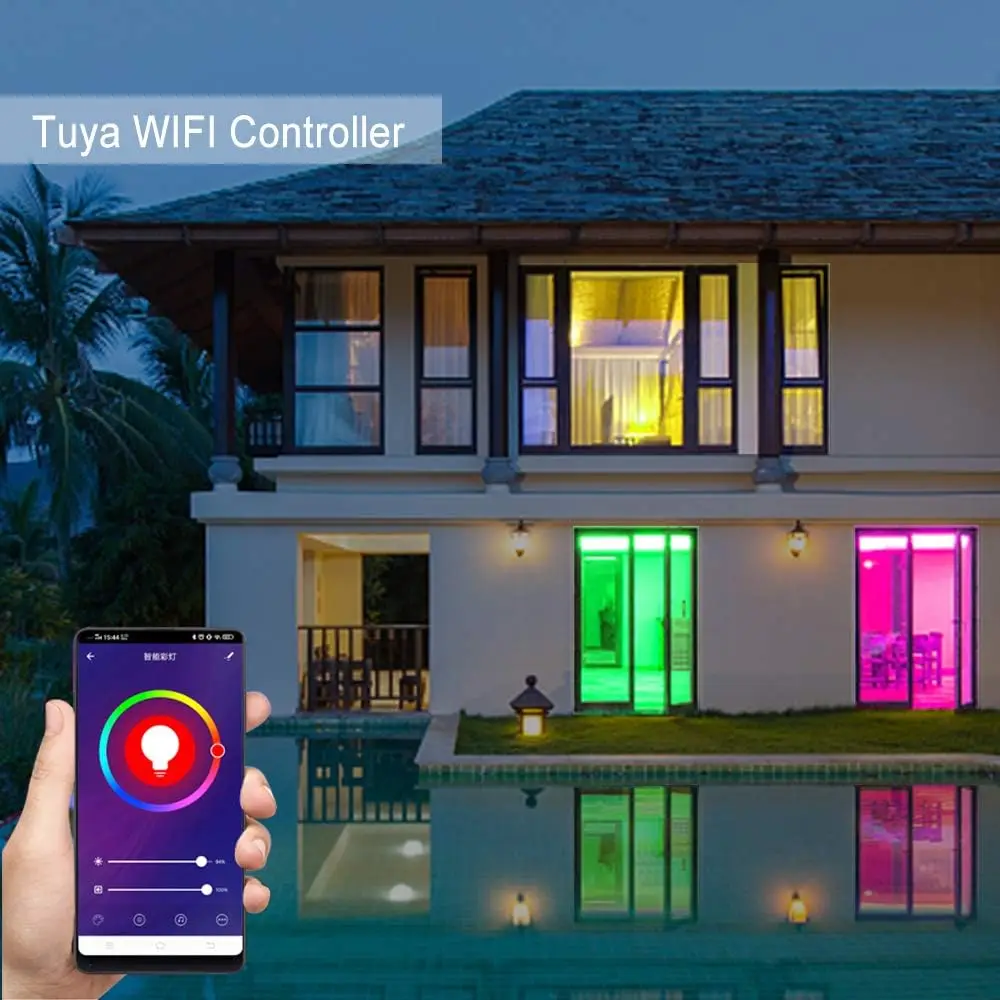 WIFI RGBIC WS2811 Pixel LED Strip Light IP65 Striscia pixel LED impermeabile per esterni RGB Dream Color che cambia luci punto pixel LED