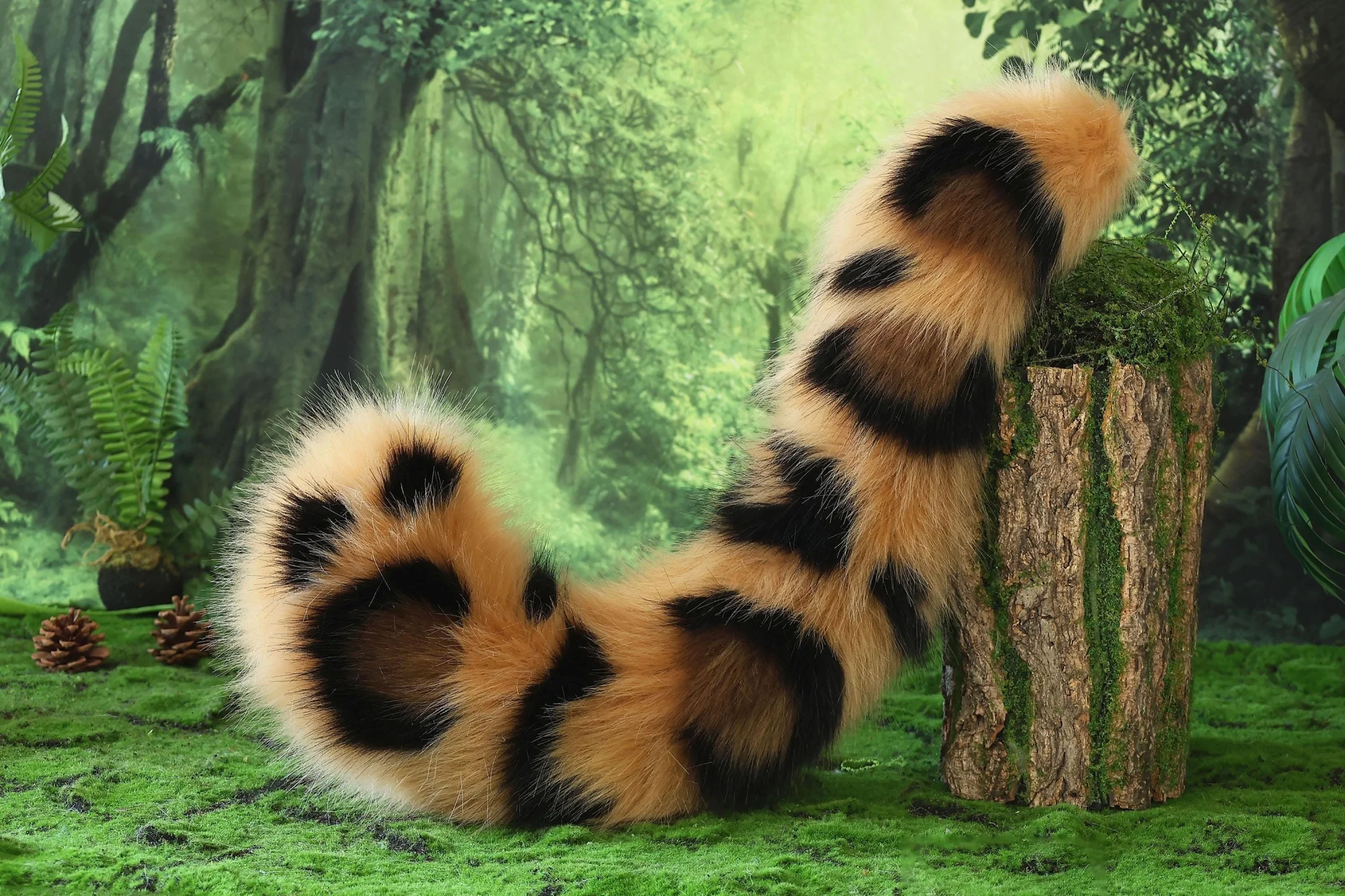 Faux fur leopard tail and ear set, dog tail, cat ear and tail set, wolf ear and tail set, anime character cosplay 6