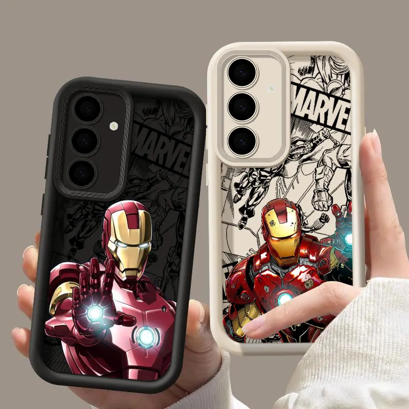 Marvel Superhero Ironman S 24 25 Phone Case For Samsung Galaxy S24 S23 S21 S20 Fe S25 Ultra S22 Plus 5G Shockproof Back Cover