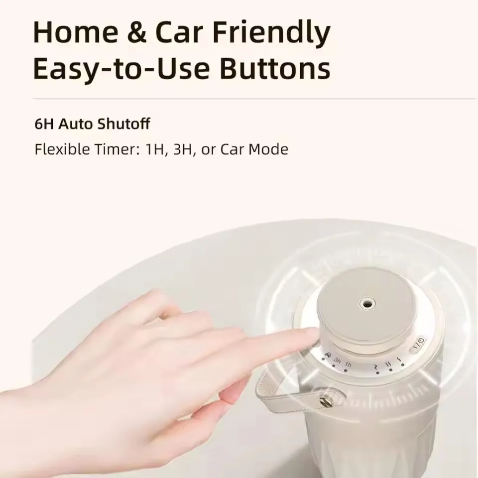 Car Essential Oil Diffsuer USB Rechargeable Air Humidifier Waterless Aroma Diffuserr Scent Air Machine Home Bedroom Office
