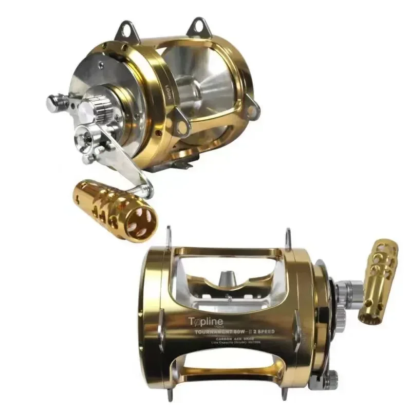 

Original！ brand new 30W 50W 80W right-hand wheel all metal large game fishing reel, ocean saltwater deep-sea speed tuna reel