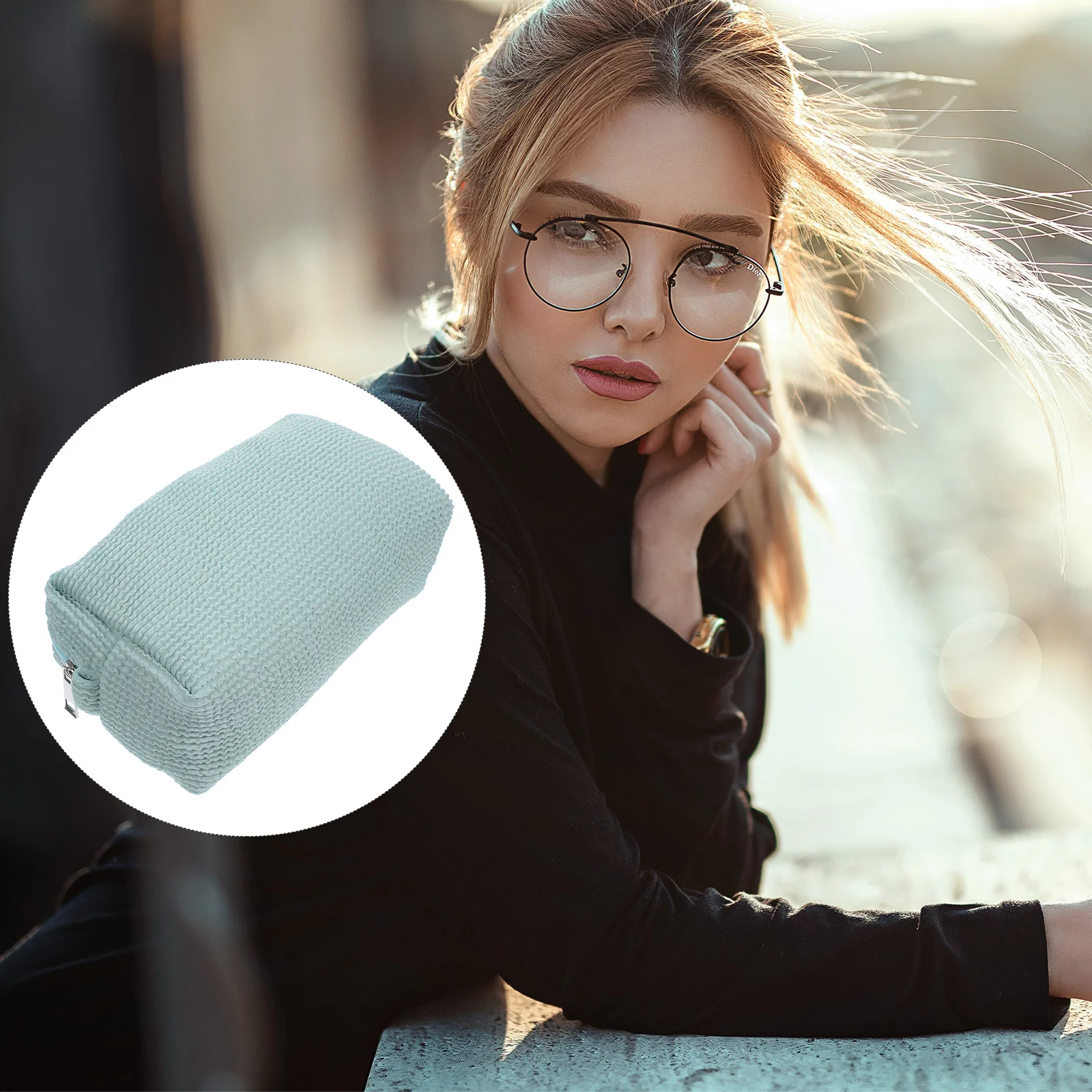 

Водонепроницаемая сумка для хранения, милые косметички для женщин, дорожный органайзер, маленькая косметичка на молнии зеленого цвета