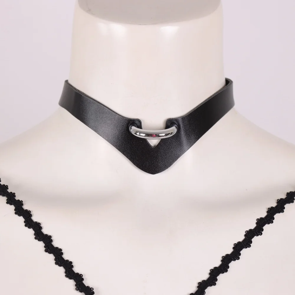 Gothic Fashion Kunstleder-Halsband, vielseitig einsetzbar für Party, Festival, Cosplay und Spielpaare, reifer Stil
