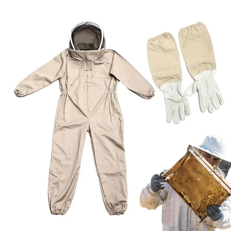 

Beekeepers Suits Women Men Beekeeping Full Body Clothing Beekeepers Thickened Clothes Hooded for Rainforest Garden Apiary