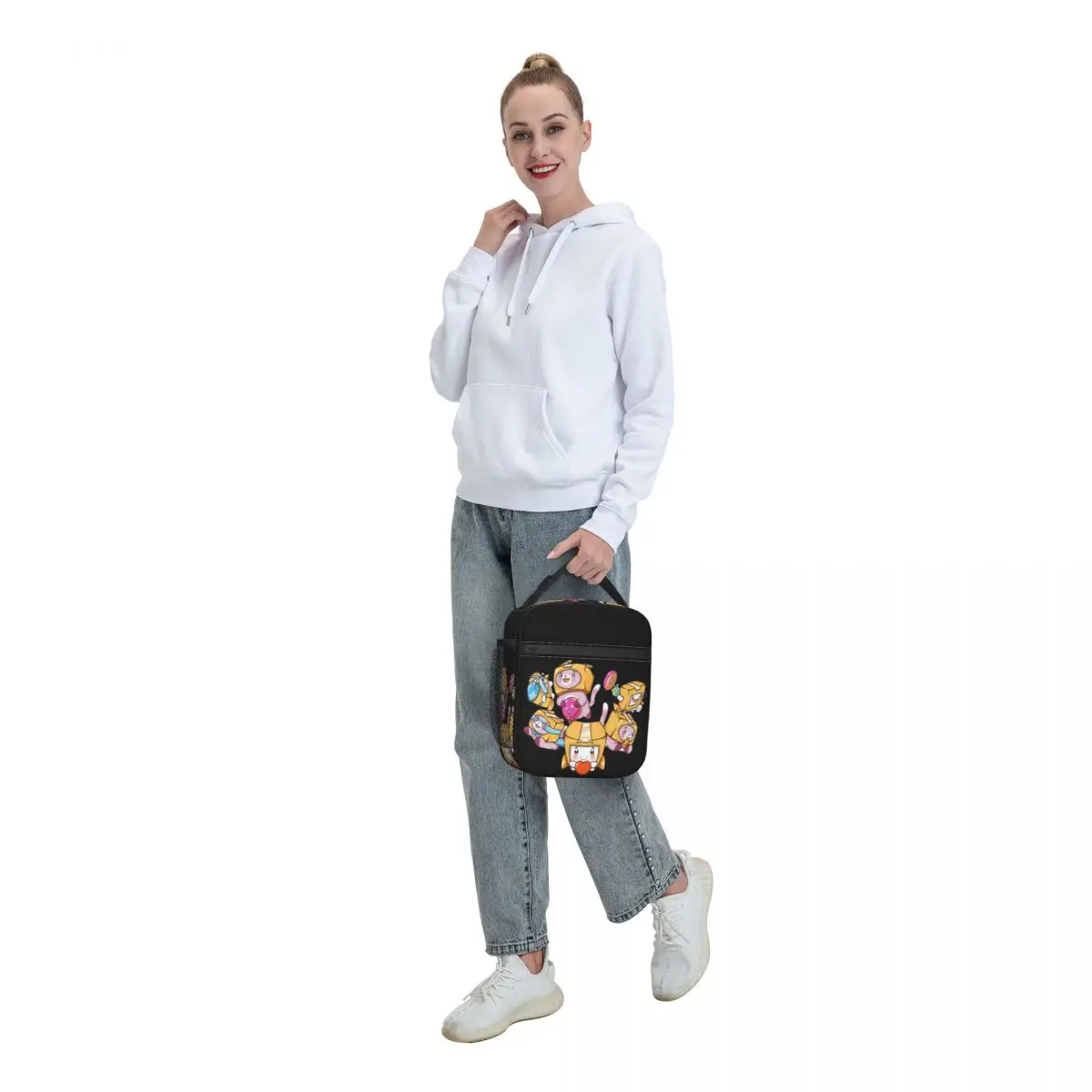 Kawaii Lankybox Geïsoleerde Lunchzakken Grote Cartoon Lunchcontainer Koeltas Draagtas Lunchbox School Picknick Voedselopbergzakken