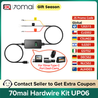 70mai Hardwire Kit UP06 Parking Surveillance Cable for 70mai Type-C Port Dash Cams Support Real-time Voltage Display