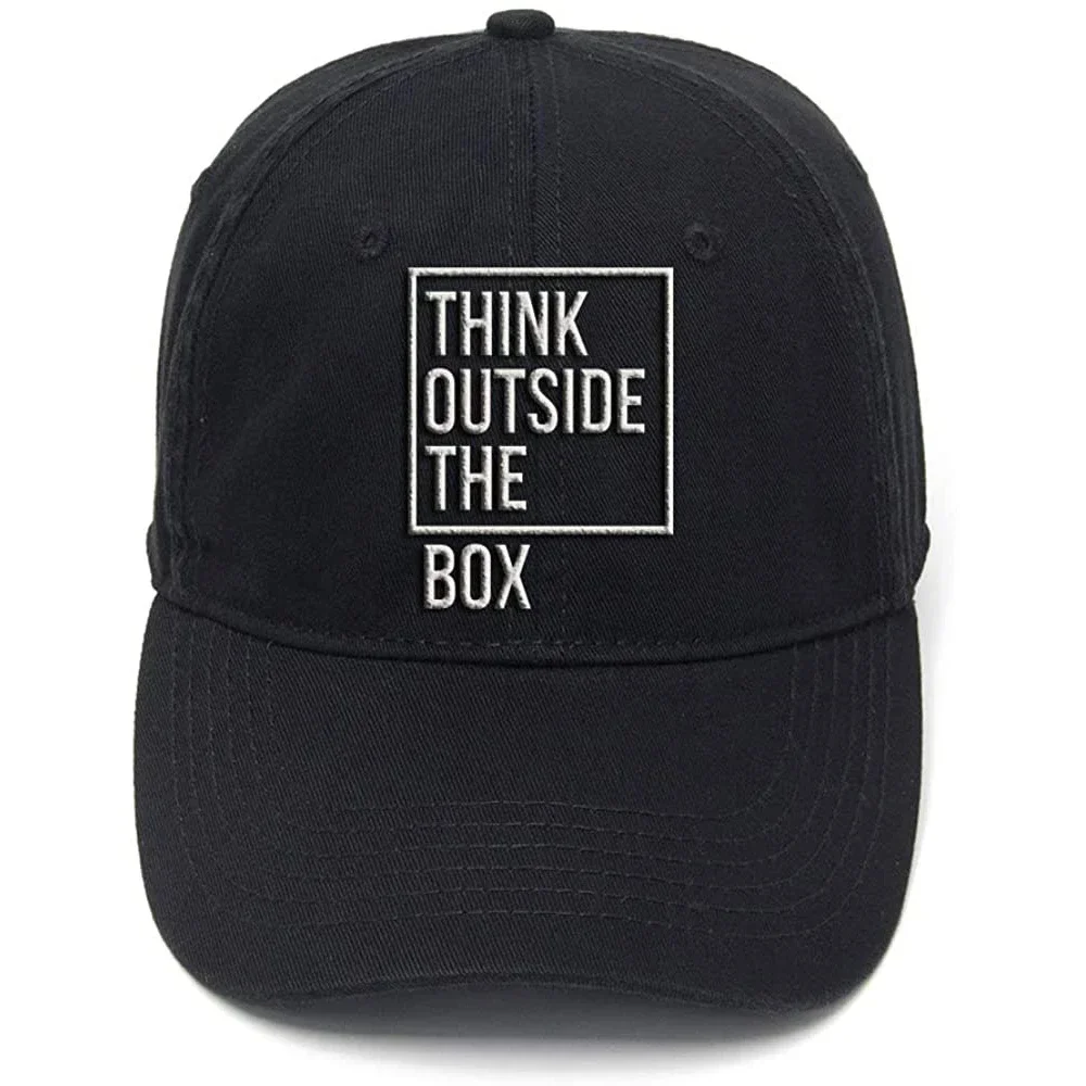 

Lyprerazy Think Outside The Box из стираного хлопка, регулируемая бейсболка унисекс в стиле хип-хоп с флоковым принтом для мужчин и женщин