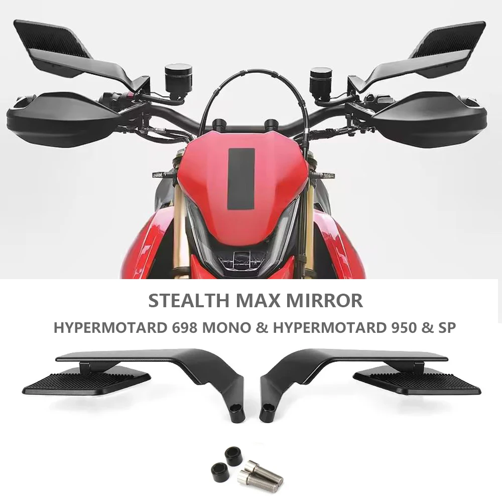 

New For Ducati Hypermotard 950 SP 698 Mono RVE Blade Side Mirror Aluminum Motorcycle Stealth Max Rearview Mirror