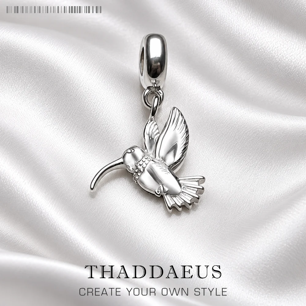 Charms Hummingbird Bird 925 Sterling Silver Pendants Fashion Jewelry Making DIY Handmade Craft For Women