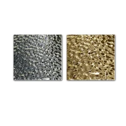 Aqumotic 50-120cm Convex Wave Decorative Water Ripple Upholstery PVC Plate Background Wall Fake Metal Mirror Embossed