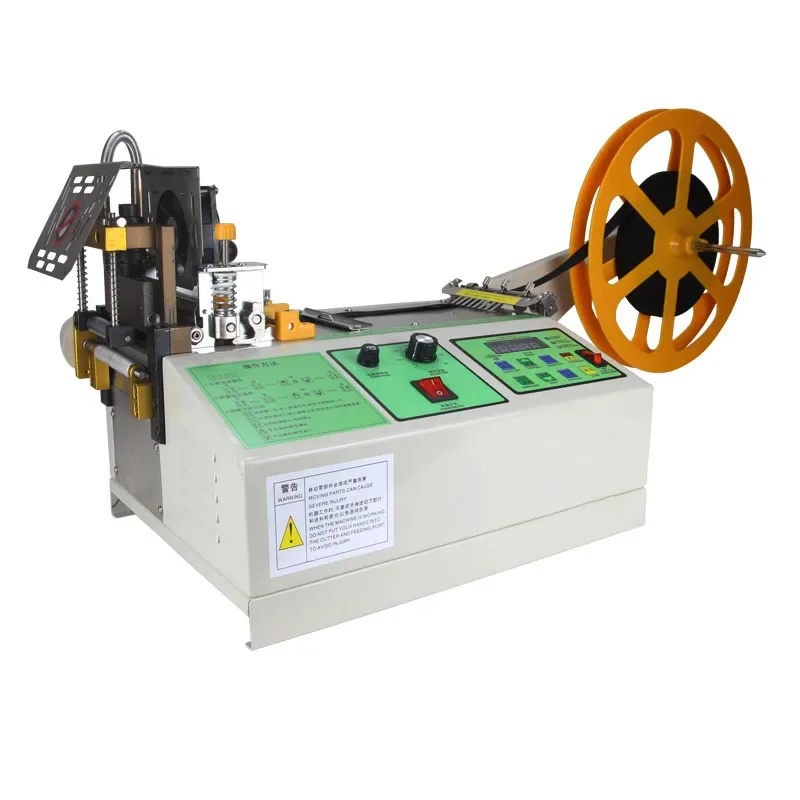 automatic computer double feed single hot cutting machine Threaded ribbon ribbon Ear rope elastic belt webbing cutting machine