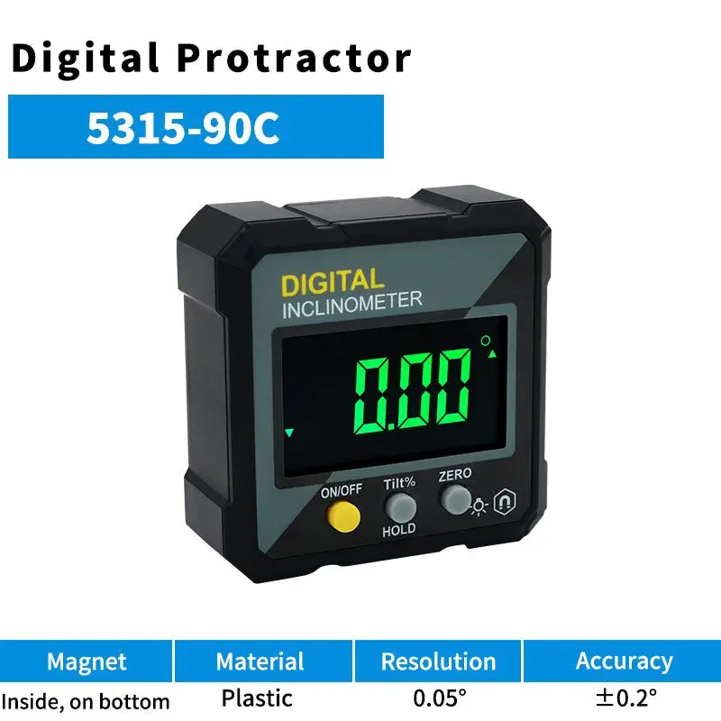 SHANHR Nieuwe Hoek Gradenboog 360 Graden Mini Elektronische Digitale Gradenboog Inclinometer Hoekzoeker Gauge Meetdoos