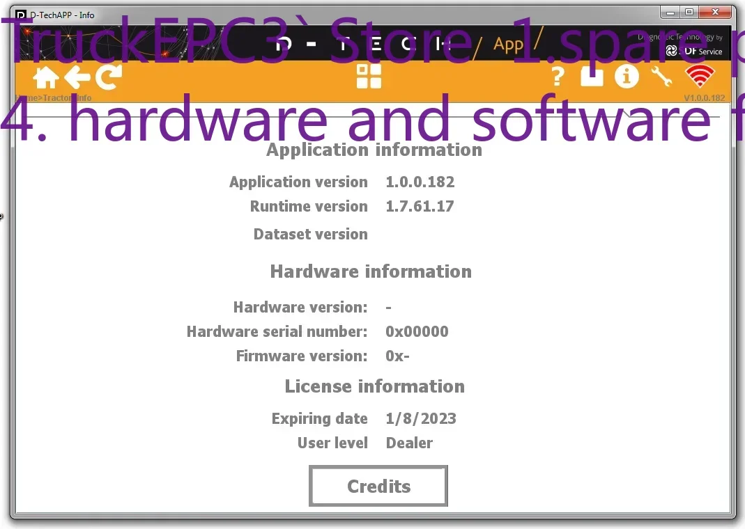TruckEPC3 SDF D-Tech 1.0 Diagnostics Software+USB Dongle