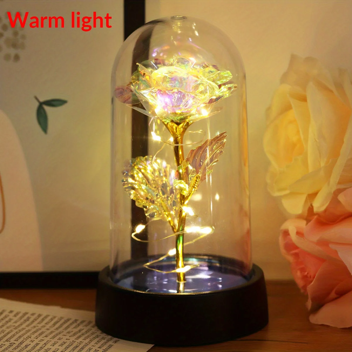 1 PC Colorful Rose Night Light - Perfect Gift for Women and Girls on Mother\'s Day, Valentine\'s Day, Or Wedding!