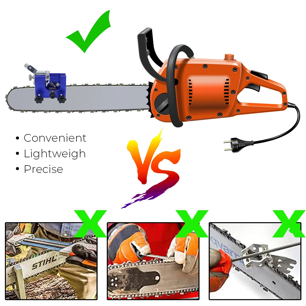 Affûtage de tronçonneuse à commande manuelle, outils de réparation de scies électriques, travail de calcul, 3 meulage, le plus récent
