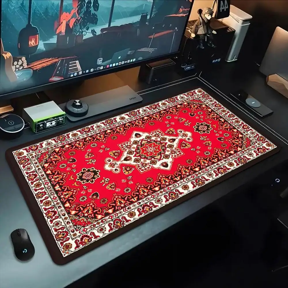 

Mousepad Persian Carpet Desk Mat Keyboards Computer Gaming Laptops Table Mat Desk Aesthetic Mouse Mat Notbooks Rubber Mat