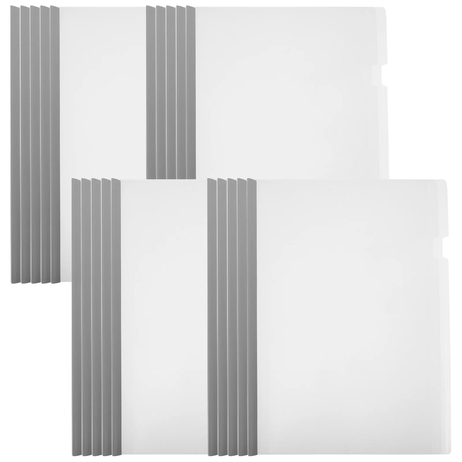 

20pcs Triangle File Folders A4 Plastic Pull Rod Document Organizers Sliding Bar Clamps For Office School Storage Clear Report