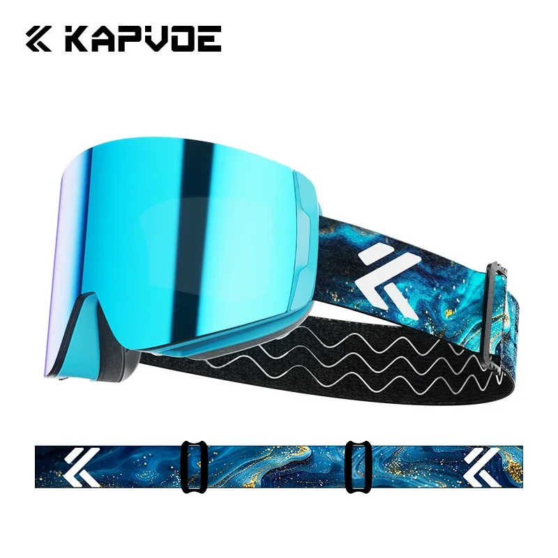 Kapvoe Sneeuwbril Ski Snowboarden Skiën Zonnebril voor Vrouwen Mannen Anti-Fog Lens UV400 Meekleurende Bril Motorfiets Bril