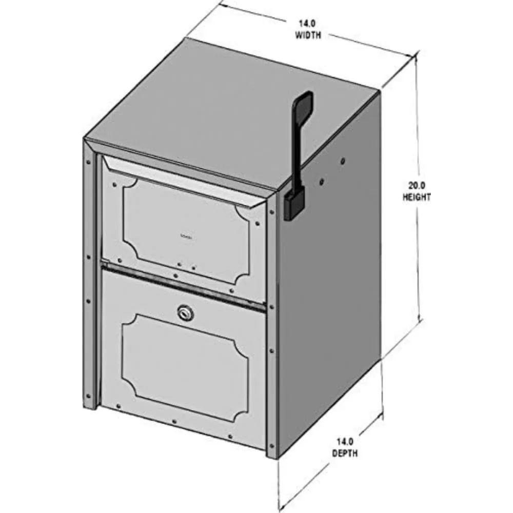 Weekend Away Vault DVJR0060 Locking Post/Column Mount Mailbox (Gray)