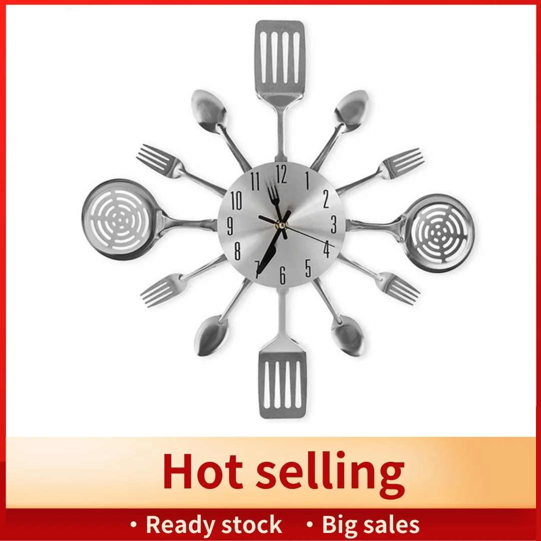 

Large Kitchen Wall Clocks with Spoons and Forks,Great Home Decor and Nice Gifts,Wall Clock Creativ Tableware Wall Clock