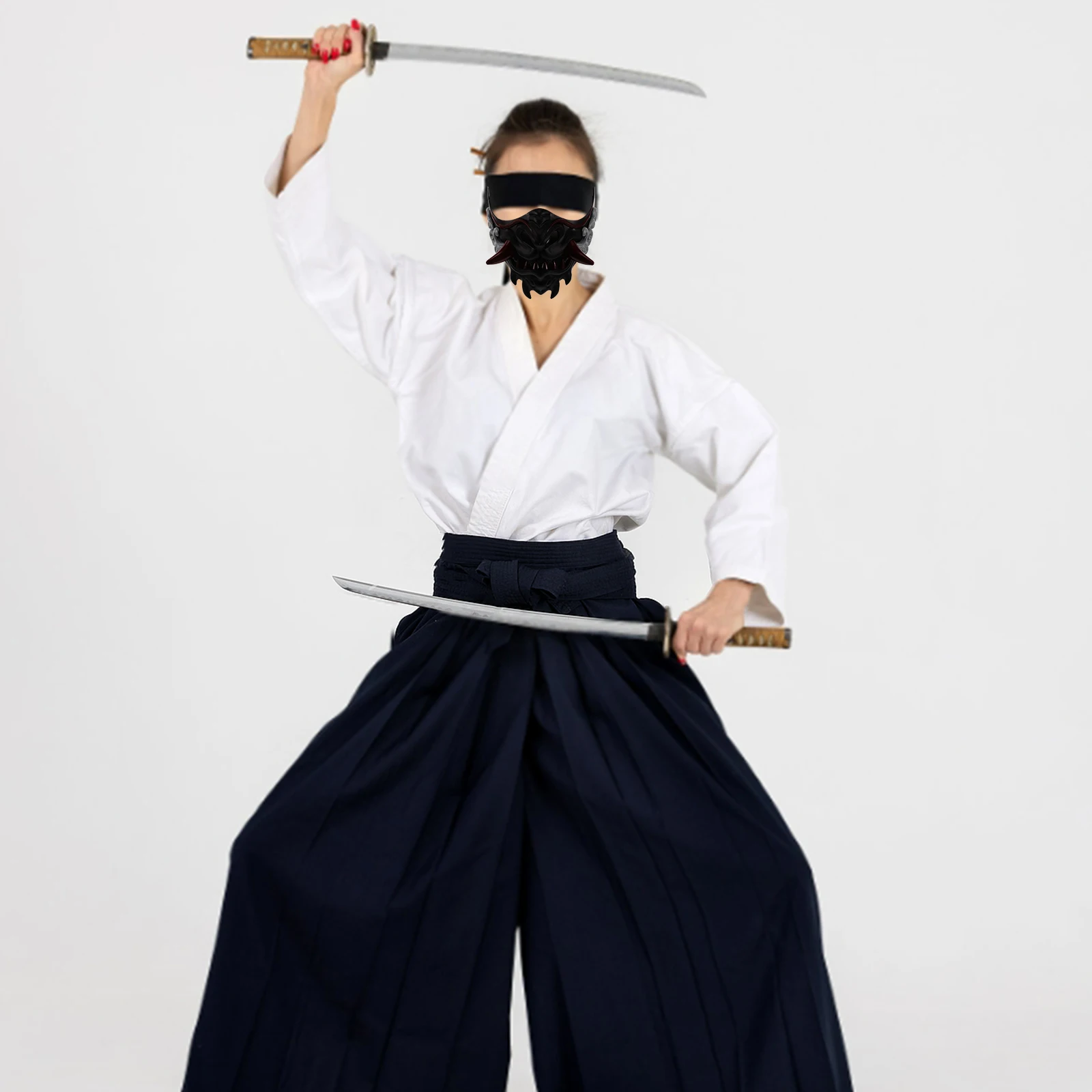 Maska dekoracyjna na twarz Przebranie Cosplay Maski dla mężczyzn i kobiet Akcesoria do kostiumów na imprezę Japońska maska wielokrotnego użytku Półmaska