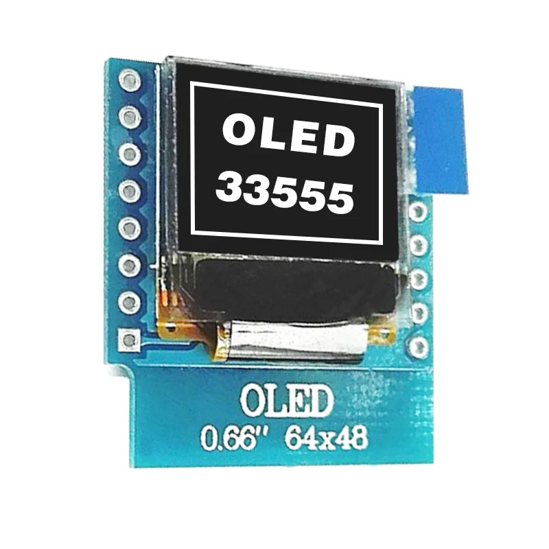 شاشة LCD وحدة OLED ، وحدة واجهة IIC ، SSD1306 ، 0.66 بوصة ، 64x48 ، 16 دبوس