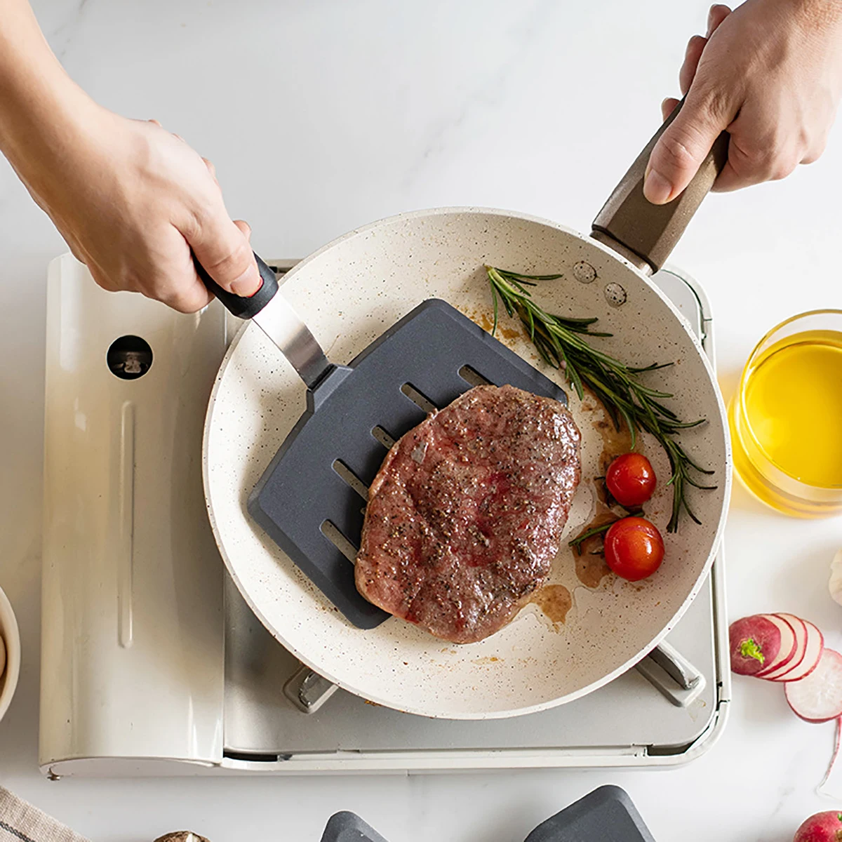 Fried Fish Steak Spatula Cooki - огляд і ціна Offset Spatula Set