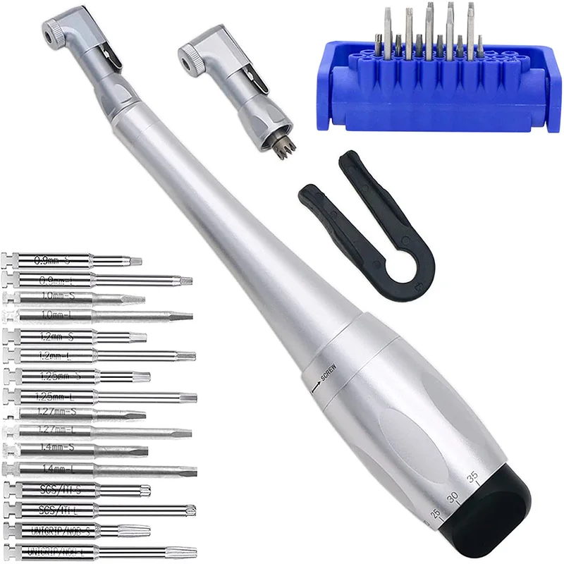 Promotion Dental Handpiece Adjustable Implant Repair Wrench Prosthetic Kit Universal Torque Tools 5-35N.CM with 16pcs Drivers