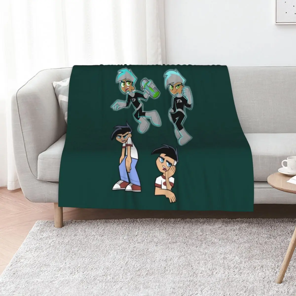 danny phantom Throw Blanket Thin Soft Big Soft Vintage Retros Multi-Purpose Blankets