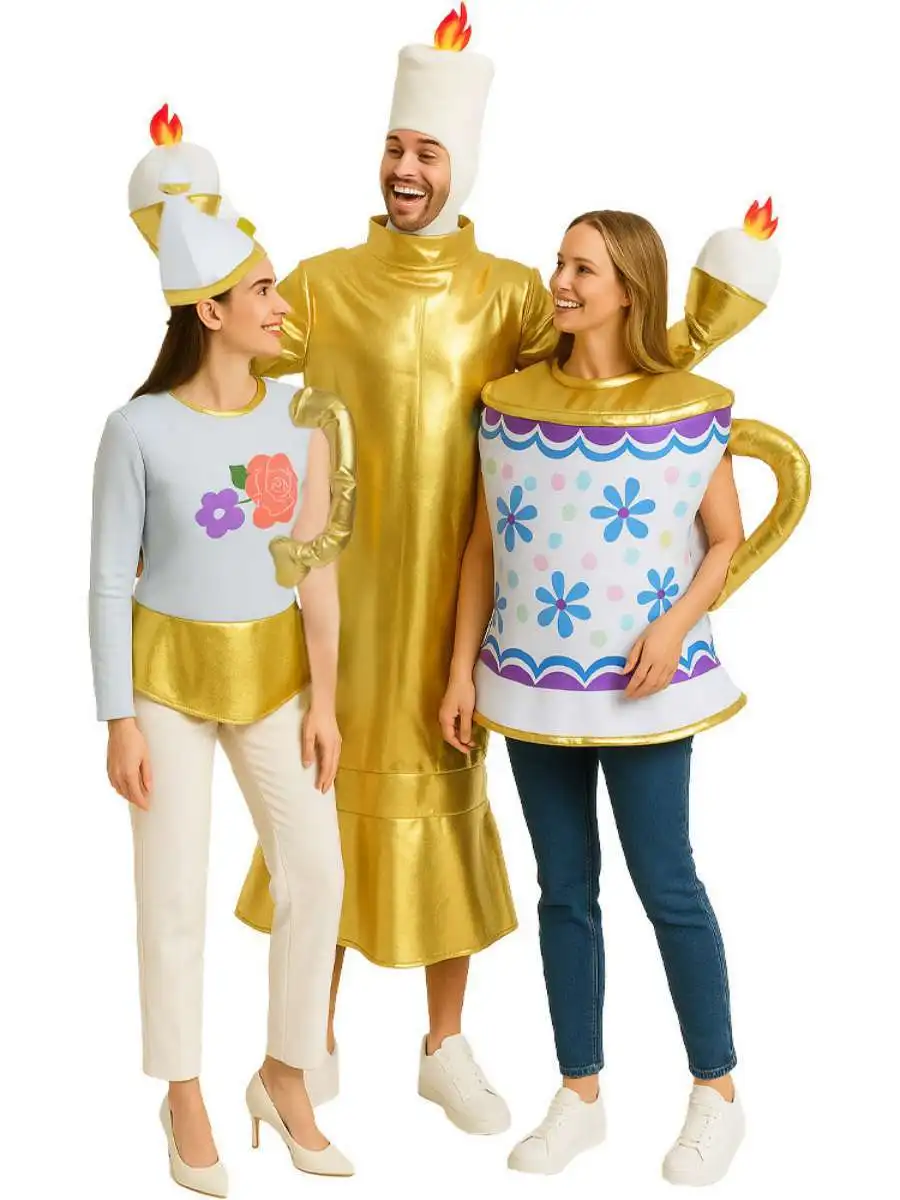 

Hot Sale Halloween New Stage Performance Costume Fun Candle Dinner Three Piece Set Party Costume Outfit