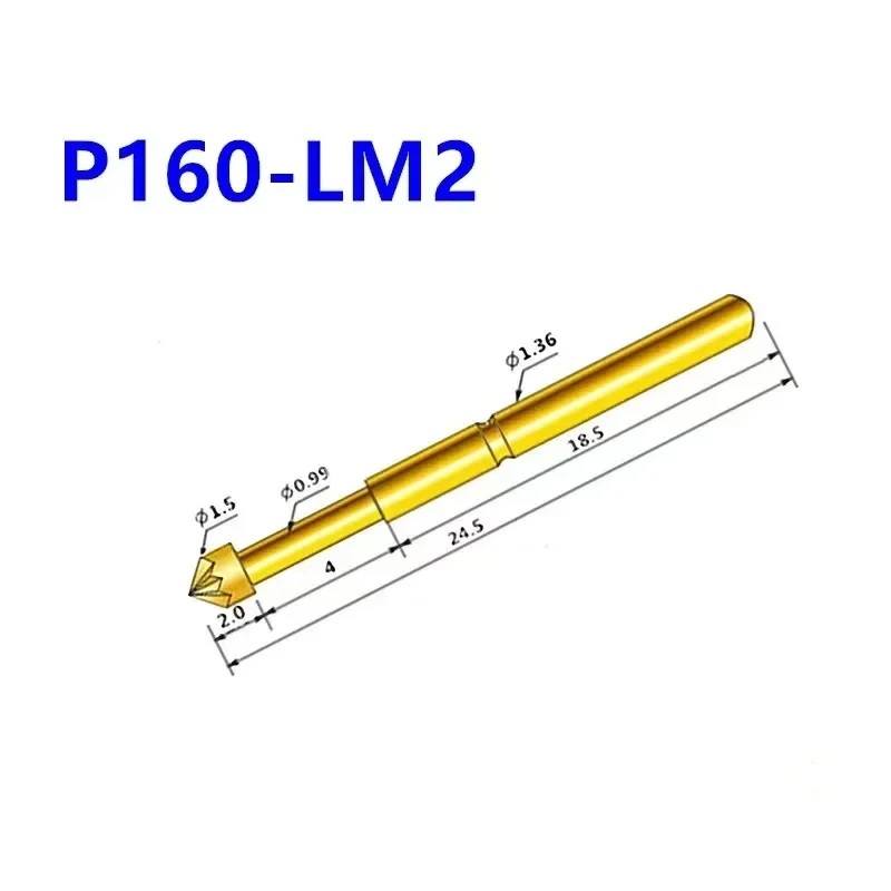 20 Teile/beutel P160 Serie Messing Feder Test Sonde Außendurchmesser 1,36mm Länge 24,5mm PCB Pogo Pin – Detail 16