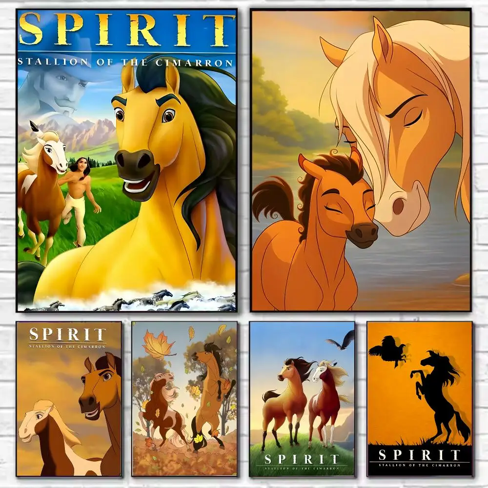 Anime S-Spirit Stallion of the Cimarron Poster HD Art Decorative Wall Art Waterproof Home Décor Gift