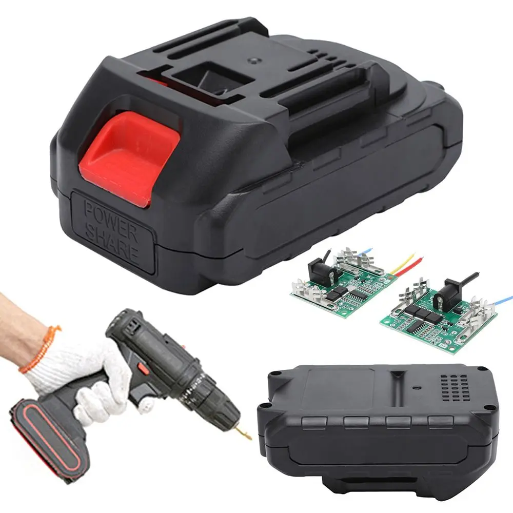 

Новый пластиковый аккумуляторный пластиковый чехол для 18650 Makita, нейлоновый корпус, черная печатная плата, садовый инструмент «сделай сам» для Makita 21V5