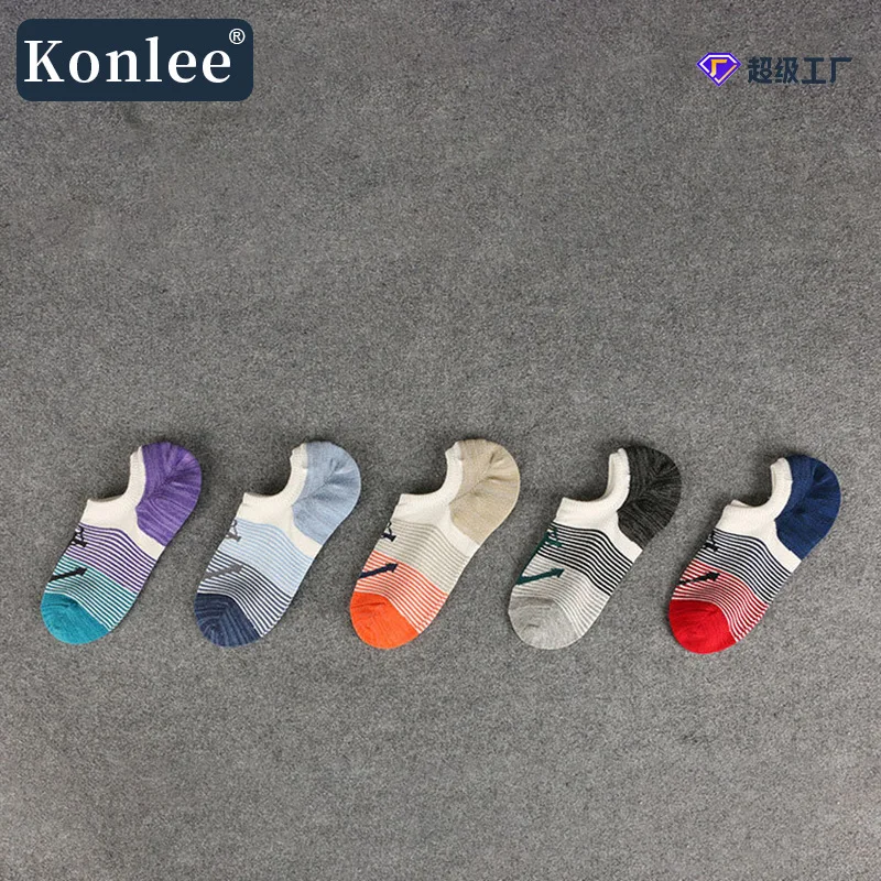 3 Pairs Vessel Summer New Product Fall Prevention With Combed Cotton Socks With Silicone Antiskid Male Socks Men Boat Socks