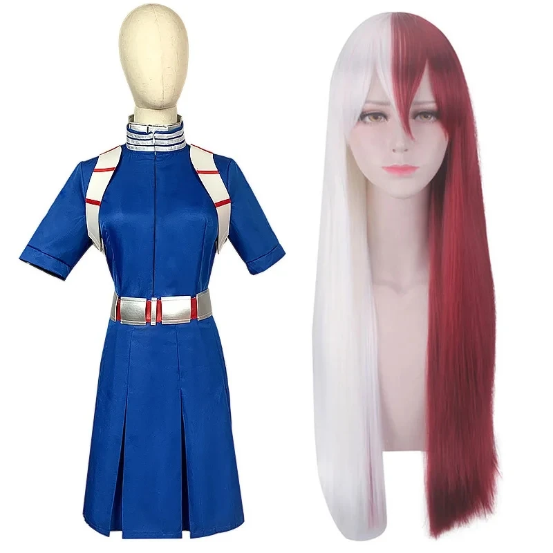 My foreAcademia Boku No ForeAcademia Tpistolet oki ShPain Cosplay pour filles, robe, collier, perruque, jupe, vêtements de sauna, uniforme scolaire, Halloween