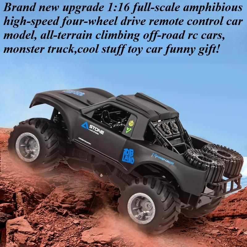 Cool Stuff Funny Gift-Amphibious High-speed 4WD Rc Truck,Remote Control Car,Climbing Off-road Rc Car,Monster Truck,Toys for Boys