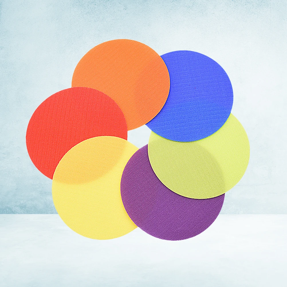 48Pcs Game Training Sticker Reusable Carpet Marker Sticker for Kids Activities Education Spot Discs in 6 Colors