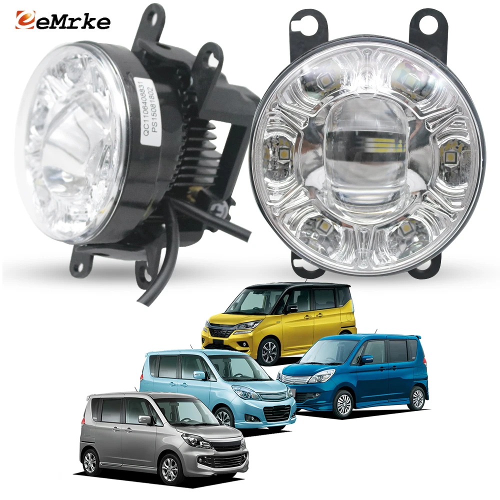 LED Fog Lights for Suzuki Solio Delica D:2 2011 2012 2013 2014 2015 DOT. SAE E-mark E4 18W LED Car DRL Daytime Running Light