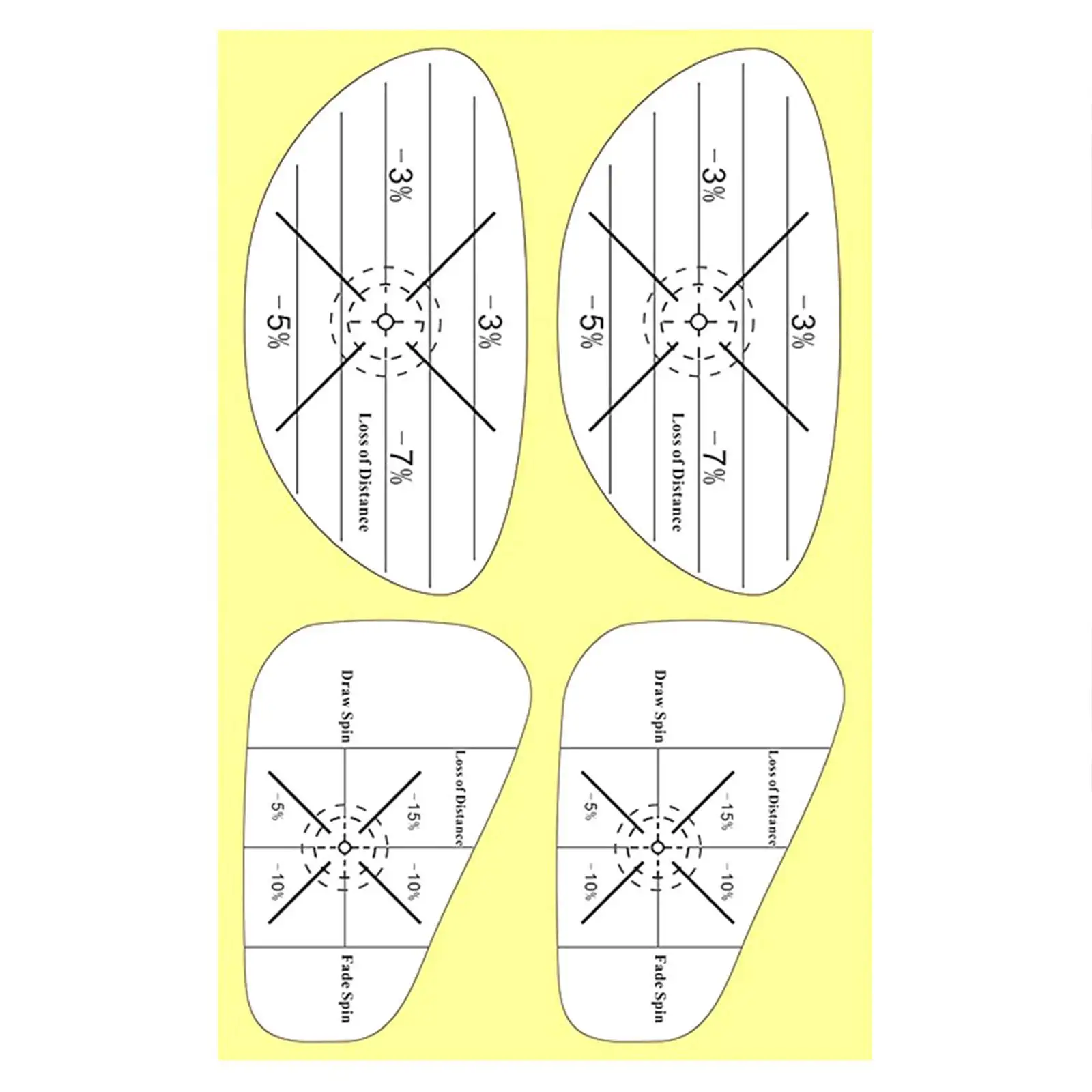 

Self-adhesive Golf Tape Labels Impact Stickers Swing Analysis Practice Tools for Club Training Golf Aid