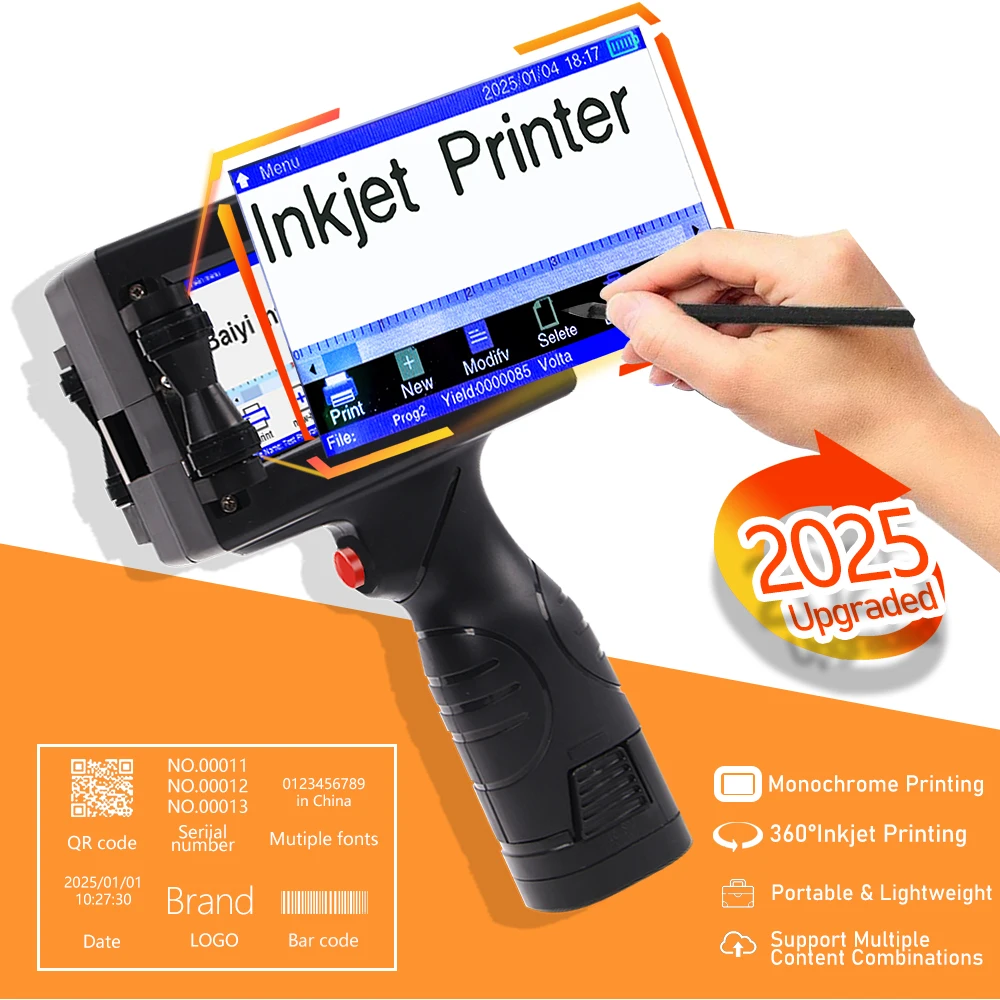 Portable Ink Jet Printer Date Batch Number Logo Picture Word Barocde QR Code Inkjet Coding Machine