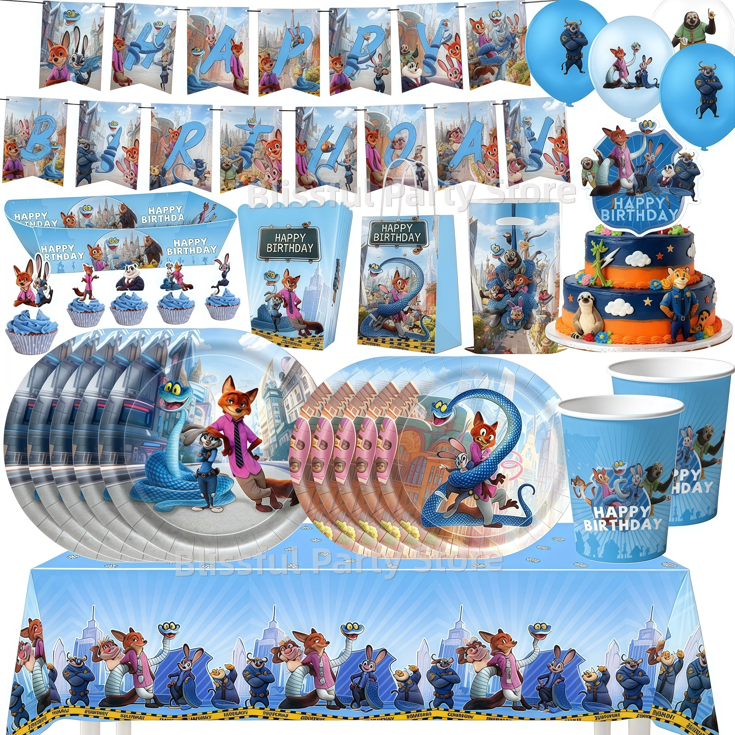 

Зверополис украшение для дня рождения Джуди Ник посуда чашка тарелка салфетка воздушный шар баннер для детей подарки товары для детского душа