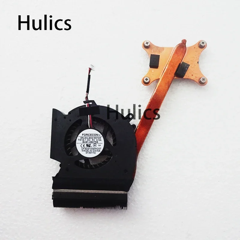 Hulics تستخدم وحدة المعالجة المركزية للكمبيوتر المحمول مروحة تبريد المبرد لسامسونج NP-R540 NP-R580 NP-R538 R540 R580 R538 BA62-00513A وحدة المعالجة المركزية