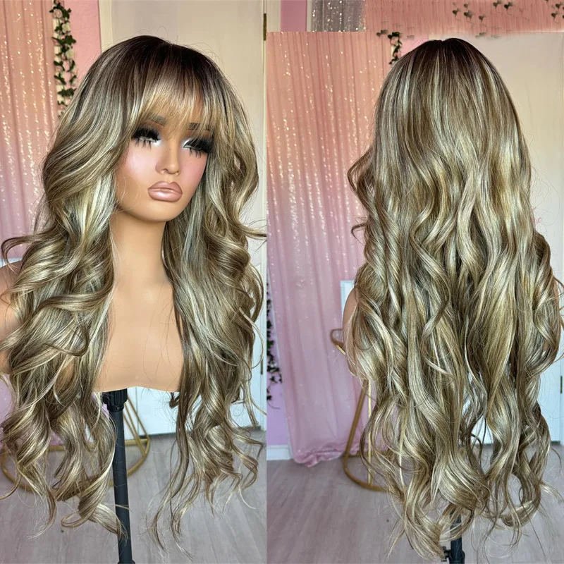 Ash Brown Mixed with Dirty Blonde Wig Natural Women