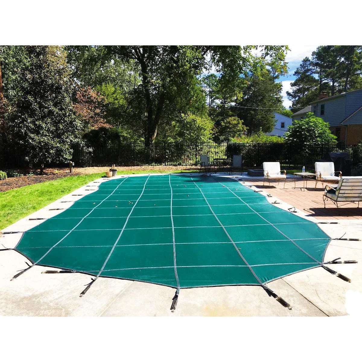 Sturdy Outdoor Inground PP Mesh Swimming Pool Cover Winter Pool Safety Cover