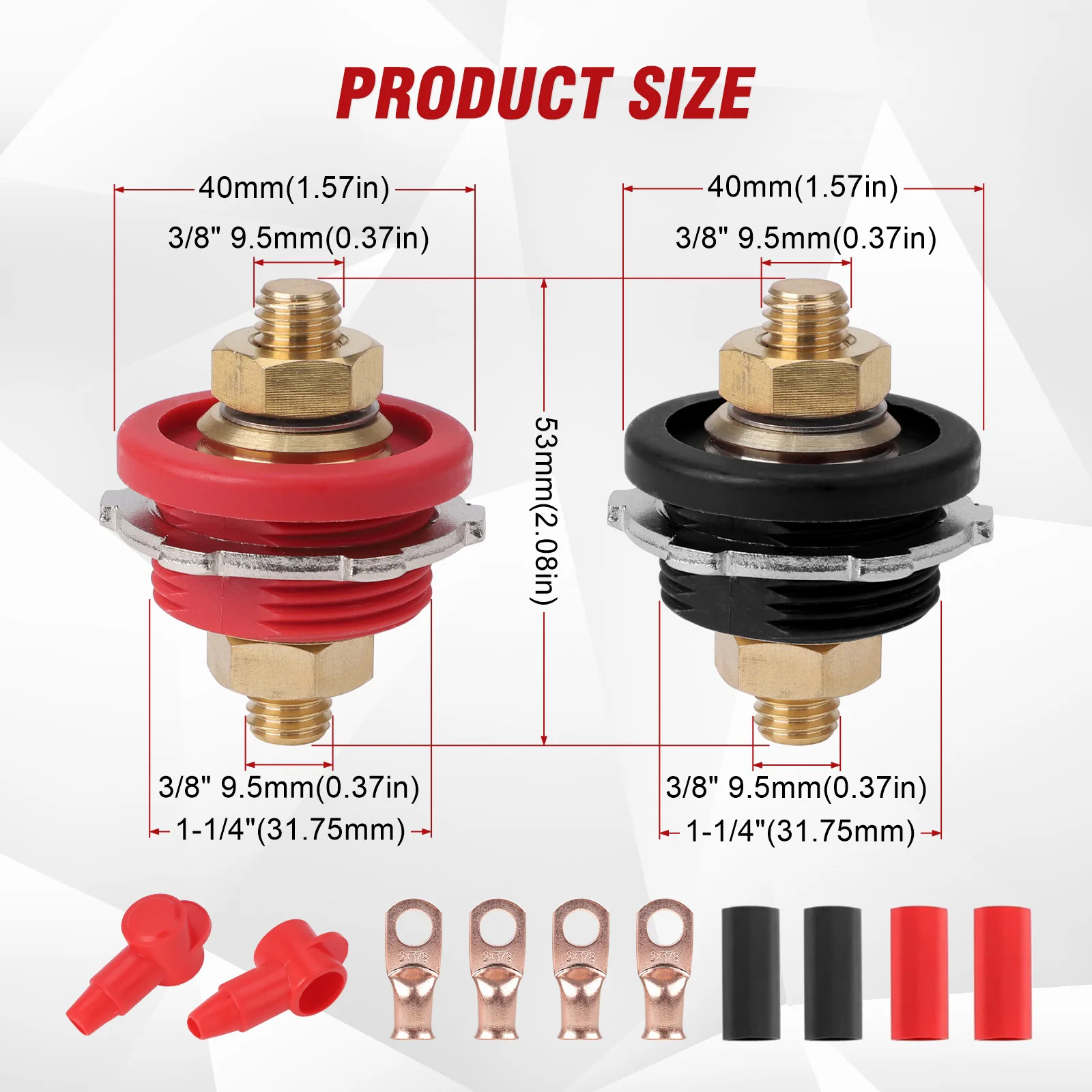 3/8 مسمار البطارية عن بعد تقاطع الطاقة 300A 24 فولت آخر محطة عدة Connecto الثقيلة لسيارة التخييم RV شاحنة قارب أداة الدائرة الكهربائية #2